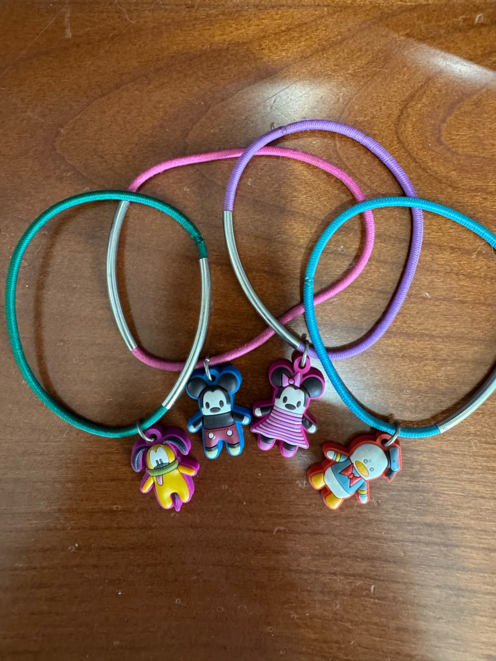 Disney Character Charm Elastic Bracelets - Multicolor set of 4